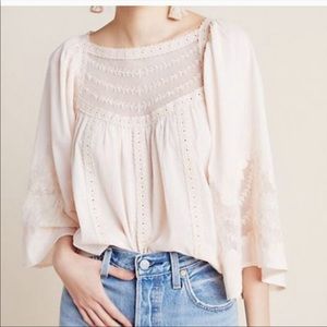 Pink Anthropologie Blouse